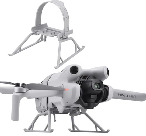 ZJRXM Mini 4 Pro Landefüße, Faltbares Verlängerungsfahrwerk Kit für DJI Mini 4 Pro Zubehör, Mini 4 Pro Drohne Erweiterte Fahrwerk Landegestell (Grau)