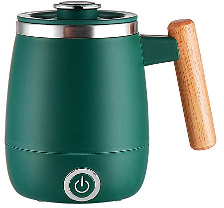 Mini bouilloire électrique de voyage - Théière portable avec chargement USB - Chauffe-lait ou nourriture pour la maison/voyage/bureau, 0,4 l, blanc (vert)