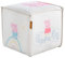 roba Pouf Cube en Velours pour Chambre Enfant Peppa Pig - Solide et Doux - Tabouret Carré - Assise Stable dès 18 Mois - Facile à Nettoyer - Beige / Motif Truie et Cochon