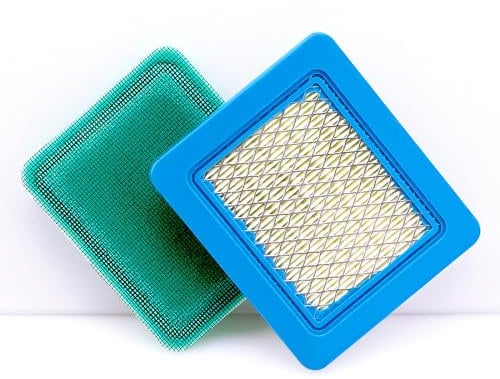 VooGenzek 1 PC Lawn Mower Air Filter, Air Cleaner Cartridge, 491588S Air Filter Cartridge, with 1 PC Pre-filter, Compatible with Briggs and Stratton 491588 491588S 4915885 399959