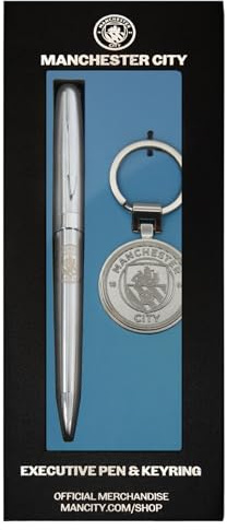 Manchester City FC Pen & Keyring Official Football Executive Gift Boxed
