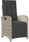 vidaXL Chaise Inclinable de Jardin avec Repose-Pied, Sièges avec Coussin, Fauteuils avec Dossier Terrasse, Moderne, Gris Clair Résine Tressée