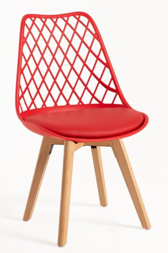 Regalos Miguel - Packs Sillas Comedor - Pack 4 Sillas Mima - Rojo