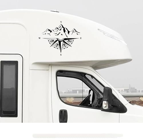GUPEB Grafik Berg Kompass Styling Aufkleber Van Camper Karosserie Seite Dekor Aufkleber Wohnmobil Wohnmobil Vinyl Dekoration Auto Tuning Zubehör