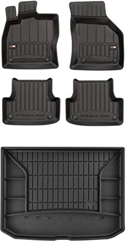 MOTOS Satz Gummifußmatten und Kofferraummatten passend für Audi A3 Sportback 8V 2013-2020 Hatchback, 5-türig, passt nicht für Quattro, mit Reserverad (volle Größe) Verbessern Sie Ihren Reisekomfort mi