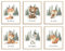 Dazzlewall 6 Stück Kinderzimmer Tiere Wandbilder, Wald Hirsch Bär Fuchs Leinwand Bilder, Motivationszitate Poster für Baby Kinder Zimmer Dekor 20x25 cm Ungerahmt
