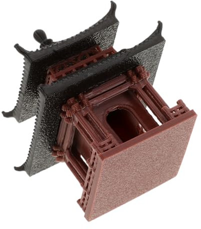 BESTonZON Pavillon Für Miniatur-Bonsai Pagoden-skulptur Im Chinesischen Stil Aquarium-Dekoration Japanische Figur Gartenstatuen 5 cm X 4 cm X 4 cm
