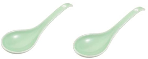 Home Table Spoon，Eating Spoo 2pcs Ceramic Spoon Dinner Soup Spoon Japanese Cuisine Spoons Rice Eating Spoon Coffee Teaspoon Salad Spoon Chinese Soup Spoons Ceramic Tableware Spoon Table Spoon Ceramics