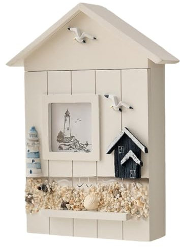 Kznifmk Schlüsselbrett Zur Wandmontage, Aufbewahrungsbox für Hausschlüssel Aus, Modellstatue im Mediterranen Stil, Wanddekoration für Zuhause,
