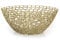 Carousel Home Gold Metal Chain Link Bowl | Gold Effect Metal Wire Display Bowl | Round Decorative Display Dish Presentation Bowl - 26cm