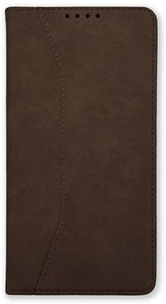 mtb more energy® Étui de protection « Premium » compatible avec Fairphone 5 - Café - Style livre