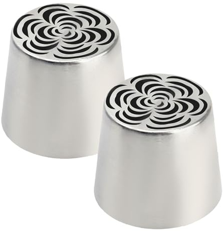 2 beccucci russi extra grandi, beccucci russi in acciaio inox, 2 pezzi, pasta extra grande, pasta Yams, pasta Yams, beccucci per panna, utensili da forno per torte, beccucci, cioccolato