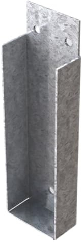 [FIXINGS DIRECT] Galvanised Gravel Board Clip For Fence Post Brackets, 150mm Galvanised Bracket, Secure Fixing Of Gravel Boards To Fence (8X 25mm X 150mm)
