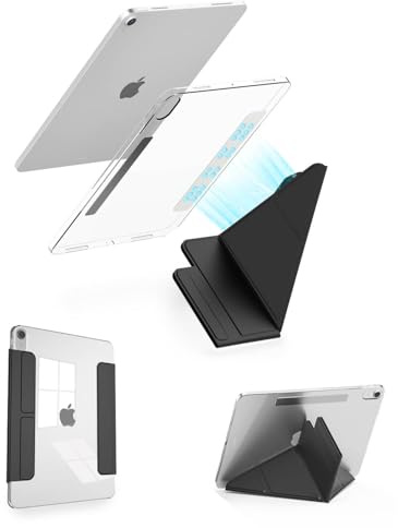 Feams Y Fold Folio für iPad Air 11 Zoll Hülle M3/M2 (2025/2024), iPad Air 5. / 4. Generation 10,9 Zoll 2022/2020, Y-förmiger Ständer, magnetisch, abnehmbare Frontabdeckung mit Magnetverschluss und