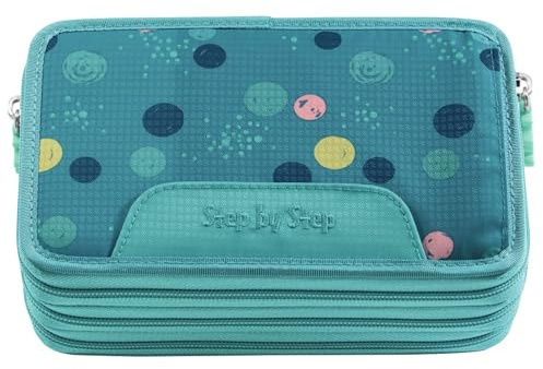 Step by Step XXL-Mäppchen „Turtle Josie“, 43-teilig, türkis, mit Schreibutensilien vorbestückt, für Mädchen ab der 1. Klasse, Ordnung im Schulranzen, passend zum Schulranzen