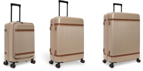 The Chesterfield Brand mit Laptopfach Zuna Trolley-Set S+ / M/L Champagne Taupe 55cm