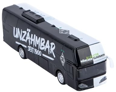 Borussia Mönchengladbach Mannschaftsbus Spielzeug | Offizieller Fanartikel Fohlenshop | Gladbach Bus mit Sound & Rückziehfunktion, Kinder Spielzeugbus