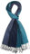 Lorenzo Cana Herren Schal Schaltuch 50% Kaschmir 50% Wolle - 70 cm x 200 cm elegantes Wolltuch Herrenschal Herrentuch mehrfarbig blau türkis