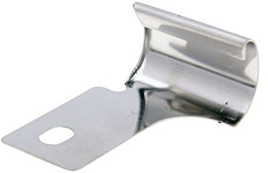 Klammer Schlitzrohr Beinschild links für Vespa ET2, ET4, LX, LXV