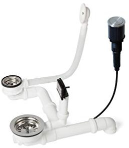 RIEBER Ab- u. Überlaufgarnitur 72100243 mit Druckknopfventil für Waterstation cubic 980