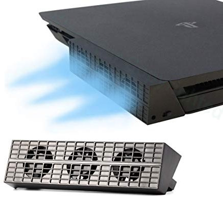 ElecGear Auto Cooling Fan for PS4 Slim, External USB Cooler Automatic Temperature Sensor Controlled Radiator Heat Exhaust Works with Playstation 4 Slim CUH-2xxx