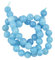 Sharplace Natuerliche Jade Stein Halbe Runde Lose Perlen für Schmuck selber Machen, Blau, 8 mm