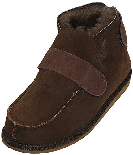 Harrys-Collection Extra Dicke Lammfell Schuhe mit Klettverschluss
