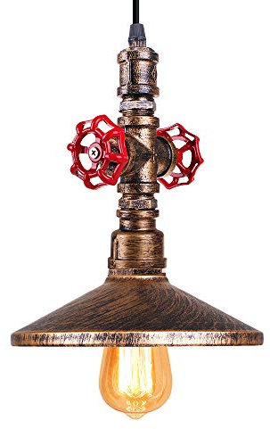 PETITES ECREVISSES Retro Industrie Metall Wasserrohr Pendelleuchte,E27 Vintage Hängeleuchte Lampe für Küchen Esszimmer