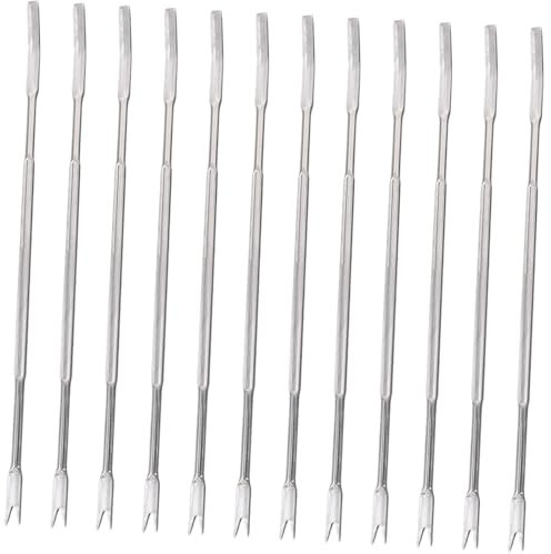 12PCS acero inoxidable crustáceos cangrejo Tenedores Nuez Picks Herramientas de mariscos