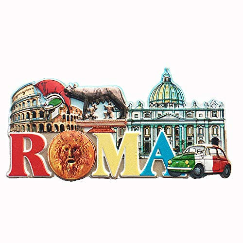 Kühlschrankmagnet, Motiv: Vatikan, Kolosseum, Rom, Italien, Souvenir, Geschenk, Dekoration für Zuhause und Küche, Magnetaufkleber, Roma-Kühlschrankmagnet-Kollektion