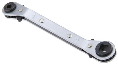 gohantee Llave de trinquete cuadrada 4 en 1, llave de trinquete CT-122C, sistema de servicio HVAC, válvula de puerto, refrigeración