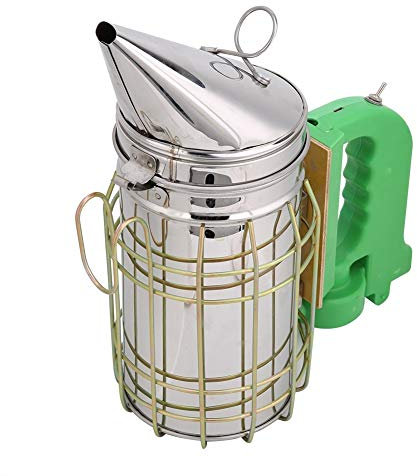 Ahumador de Abejas eléctrico, Juego de Transmisor de ahumador de Abejas de Acero Inoxidable Fumador eléctrico de Colmena de Abeja Herramienta de Apicultura Eléctrica