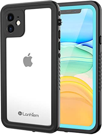 Lanhiem für iPhone 11 Hülle（6.1''）, IP68 Wasserdicht Handyhülle iPhone 11 Case 360 Grad Schutzhülle, Stoßfest Staubdicht Schneefest Outdoor Panzerhülle mit Eingebautem Displayschutz, Blau