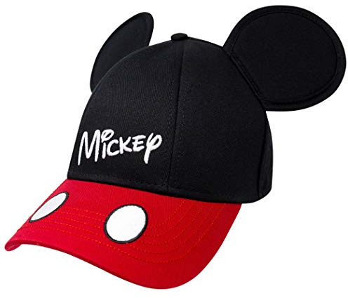 Jerry Leigh Mickey Mouse Ears Classic Black and Red Snapback Mütze Hat