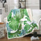 Palmblatt Flanell Fleecedecke Tropische Blätter Wohndecke für Sofa Couch Teens Ultraweiche hawaiianische grüne botanische Kuscheldecke Blattzweige Bettdekor Couchdecke 150x200cm