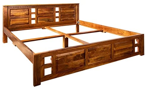 MASSIVMOEBEL24.DE | Oxford Bett Classic 200x200#254 Akazie, Farbe:Hellbraun lackiert