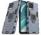 GKK DESCHE para Funda Realme 8 (4G) / Realme 8 Pro, Fundas Dura Realme 8 4G / Realme 8 Pro antichoque con Soporte Anillo y Cristal Templado, Funda Dura Armor Carcasa Bumper Case Cove - Marina