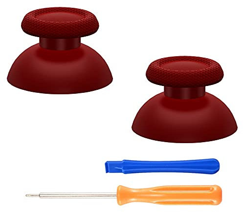 eXtremeRate Joysticks para ps5 para ps4 Control Palancas Analogicos Joystick Reemplazable para ps5 Repuesto para Pulgar Thumbsticks para ps4 Slim Pro Mando (Rojo Carmín)