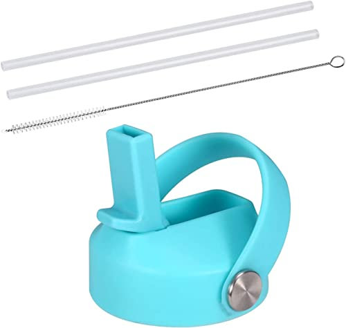 HYDROWION Straw Lid for Hydro Flask Wide Mouth, Flex Straw Lid Compatibility Most Sports Water Bottle 12 16 18 20 32 40 64 oz, Straw Lids for Simple Modern Ascent Water Bottle(Mint,1 Pack)