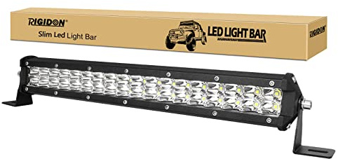 RIGIDON 15 pollici 38 cm 108W bar led 4x4, barra di illuminazione led 6000K | 12V 24V, proiettore, barra luminosa, per auto trattore camion SUV UTE ATV barca veicoli offroad, bianco faretti fendinebbia