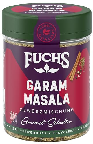 Fuchs Gourmet Selection Asien – Garam Masala Gewürzmischung, nachfüllbarer Gewürz Mix, ideal zum Verfeinern von Eintöpfen oder Gerichten aus der Pfanne, vegan, 55 g
