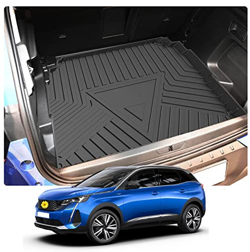 CDEFG Peugeot 3008 2016-2022 2023 Kofferraumwanne, 3008 II Kofferraummatten Matten Wasserdicht Anti-Staub Wanne 3008 Car Cargo Trunk Tray Auto 3008 2022 Zubehör