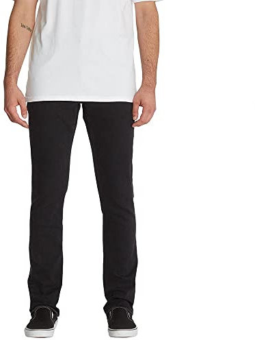 Volcom Herren Vorta Slim Fit Stretch Denim Jeans, Schwarz (Black Out), 33W / 32L