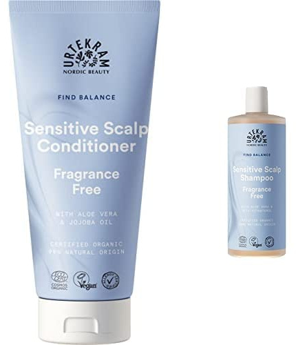 Urtekram Ohne Parfum Bundle, Parfümfrei Shampoo & Spülung Set, Sensitiv Haut, Naturlich, Vegan, Bio