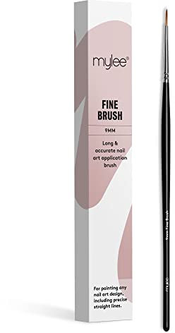 Mylee Pinceau fin 9mm pour l'application de vernis à ongles et de gel. Outil de manucure de qualité professionnelle - Idéal pour une utilisation à domicile ou en salon