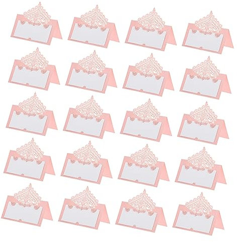 STOBOK 20st Visitenkarte Drucken Platzieren Partykarten Tischkarten Zum Abendessen Benutzerdefiniertes Zeichen Platzkarten Goldfolie Tischschild Leere Flagge Papier Namensschild Hochzeit
