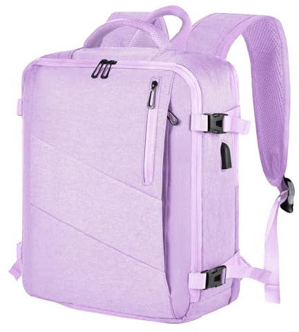Leyrica Sac à Dos Cabine 45x36x20 pour Easyjet - Bagage Avion, Valise à Main, Imperméable, de Voyage, Sport, École, Travail (Violet)