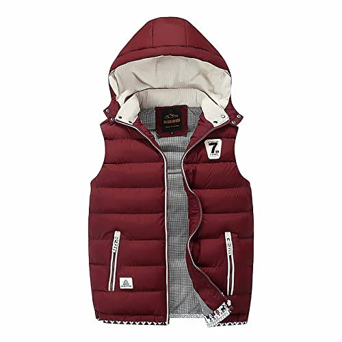 Generisch Herren Weste Outdoor, Jacke Herbst Reißverschluss Regelmäßige Mit Vielen Taschen Schwarz Sport Daunen Gaastra Stonz The West Outdoor Fliesweste Arbeit Elegant (3XL, Rot)