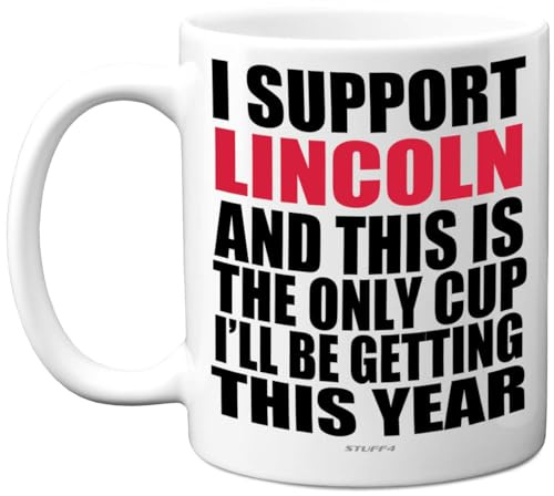 Divertida taza de fútbol de regalo para los fans de Lincoln – Taza de fútbol americano – Taza de broma de Navidad de cumpleaños, regalos para hijo, papá, hermano, tío, colega, amigo, primo, primo, 325