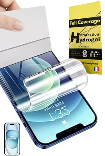 WardSan [3 Pack for IPHONE 15 (6,1) – HD Clear Hydrogel Screen Protector | Flexible TPU, Anti-Scratch, Soft Film, Ultra Thin & Case Friendly (Not Tempered Glass)